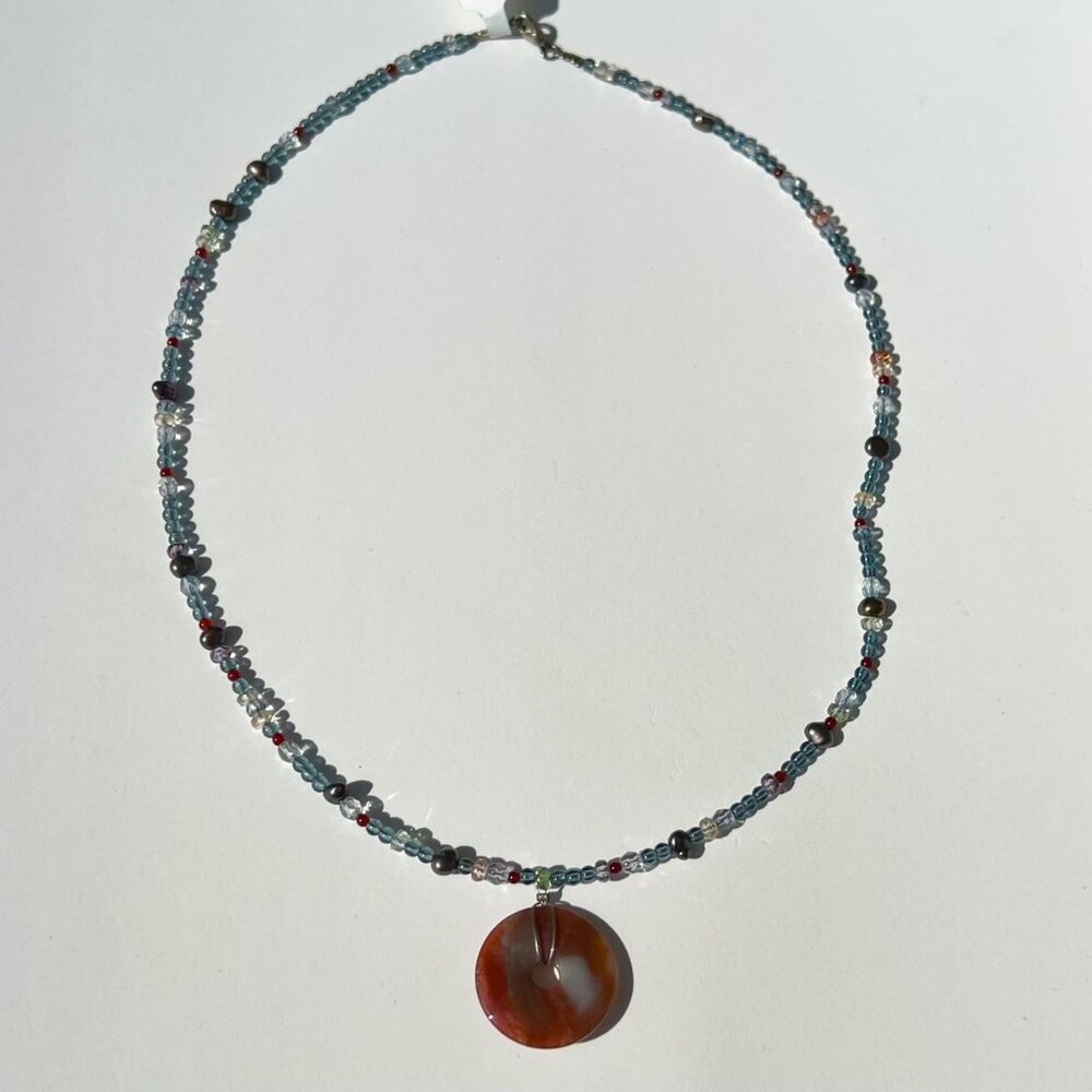 Vintage boho crystal necklace